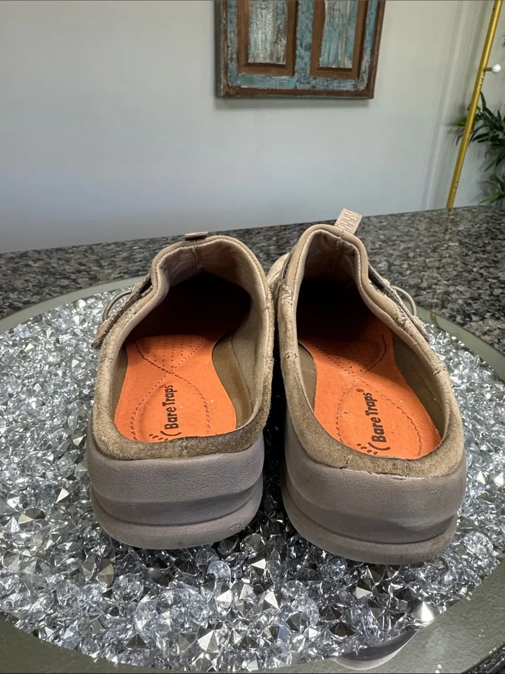 BareTraps Noella Beige Suede Slip-On Clogs mule 8.5 - 9